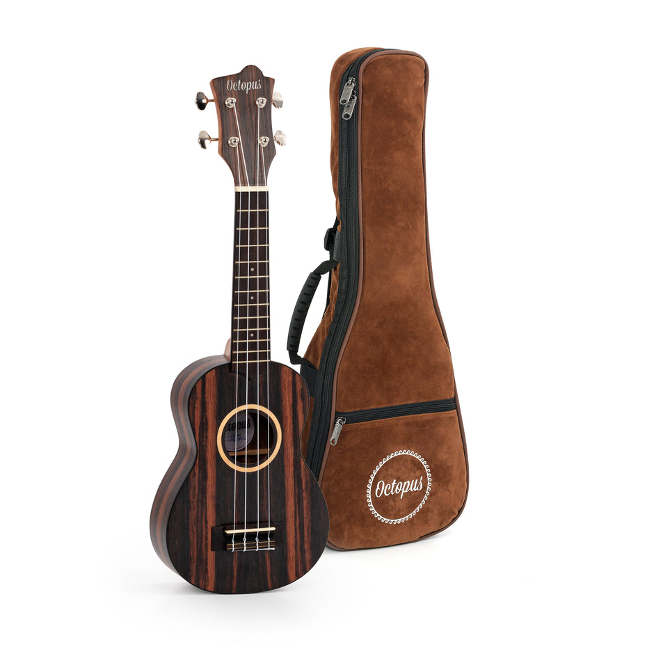 Octopus Ebony Soprano Ukulele Chamberlain Music