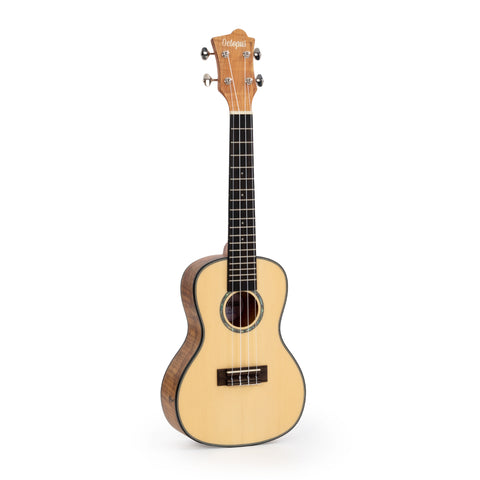 UK455C - Octopus Spalted maple with solid spruce top concert ukulele Default title
