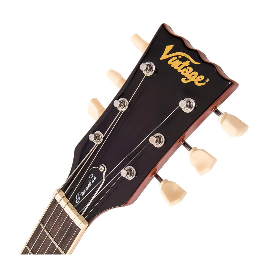 V100AFD - Vintage V100 Reissued electric guitar Flamed Amber