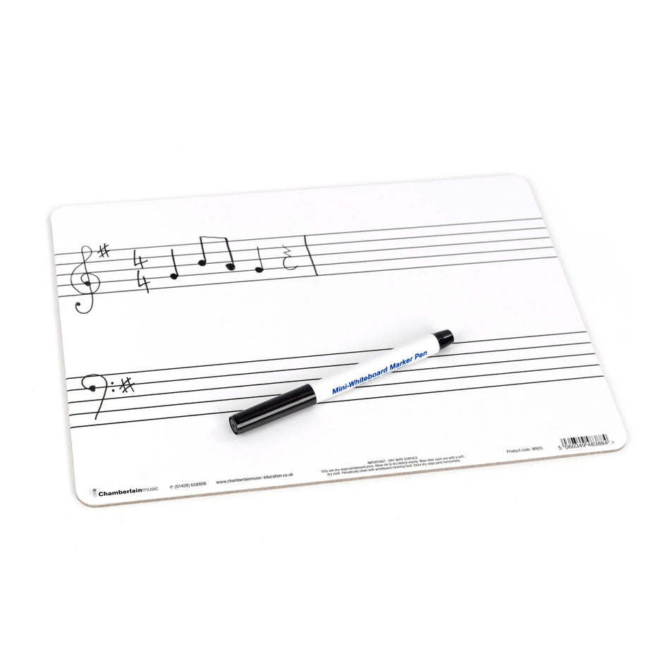 WB05 - A4 music whiteboard with 2 pre-printed staves Default title