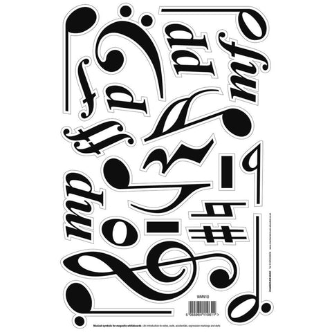 WMN10 - Magnetic symbols 1 - notes, rests, clefs and dynamics Default title