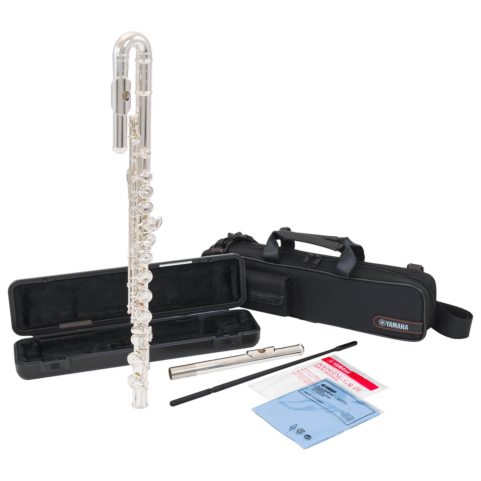YFL212UID - Yamaha YFL212U student flute outfit with curved & straight heads A1