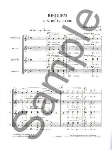HA9275 - Faure Requiem op 48 - choral score Default title
