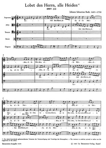 BA5135 - Motet No. 6 Lobet Den Herrn  BWV 230 (Vocal Score) Default title