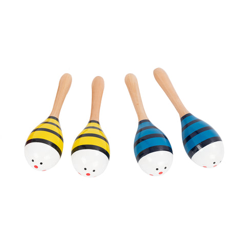 PP3111,PP3112 - Percussion Plus wooden bug maracas Yellow bee