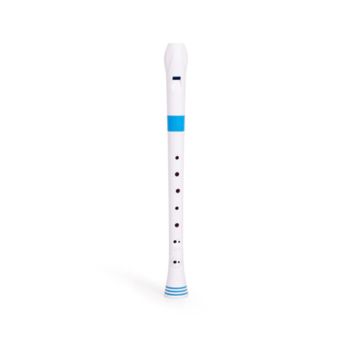 N310RDBL - Nuvo N310 descant recorder White with blue trim