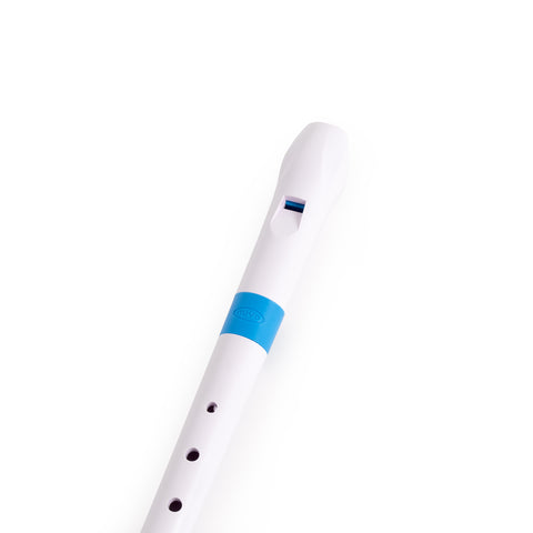 N310RDBL - Nuvo N310 descant recorder White with blue trim