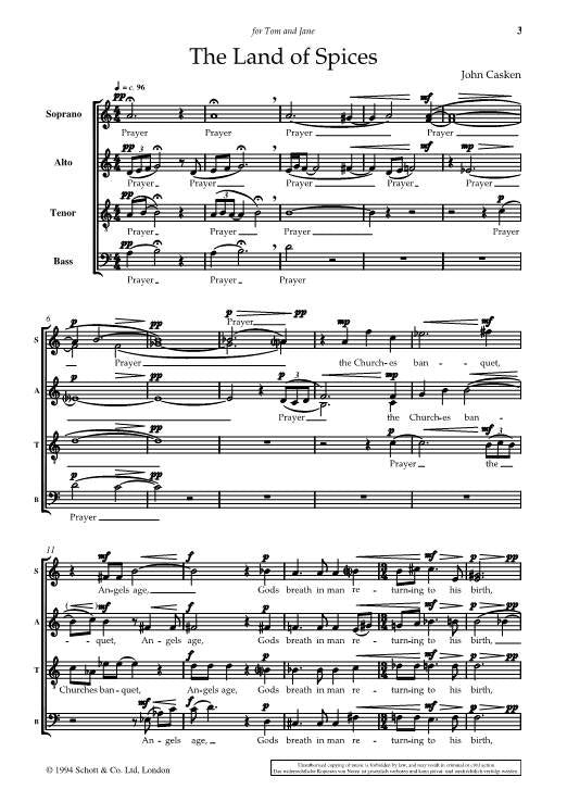 ED12421 - Casken Three Choral Pieces. for Unaccompanied Voices (SATB) Default title
