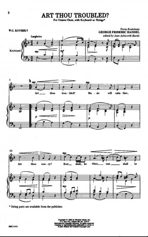 HMC1431 - Handel - Art Thou Troubled - Unison Default title