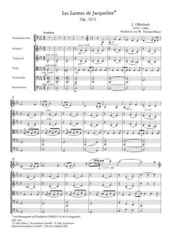GM1234 - Offenbach Les Larmes de Jacqueline for Cello & String Orchestra Default title