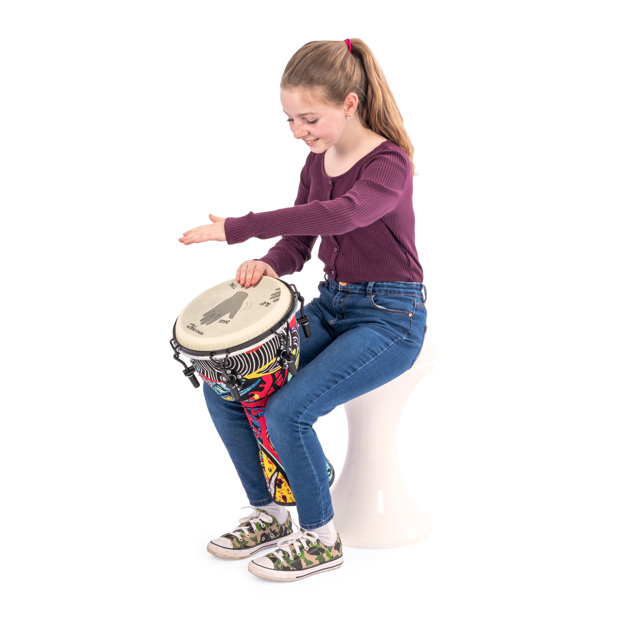 PP6661,PP6662,PP6663 - Percussion Plus Slap Djembe mechanically tuned 8 inch / A1