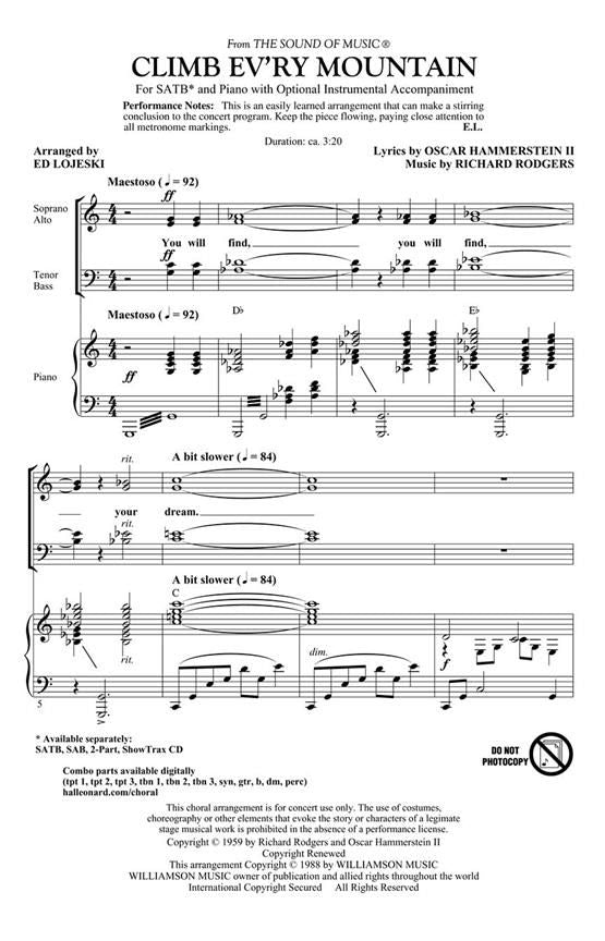 HL08402181 - Climb Ev'ry Mountain - SATB A1