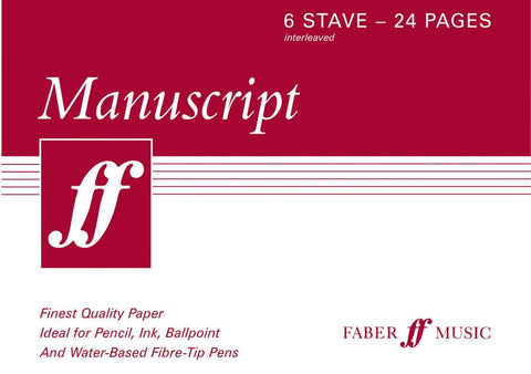 F527116 - Manuscript Book 6 stave - 24 pages interleaved Default title