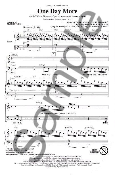 AM967285 - One More Day SATB Default title
