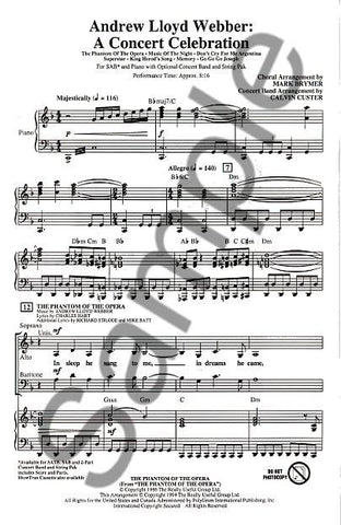 AM930853 - Andrew Lloyd Webber: A Concert Celebration SAB Default title