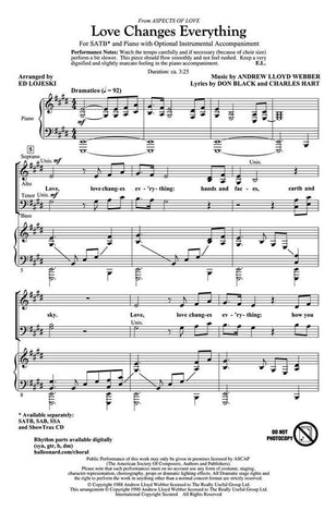 AM83320 - Love Changes Everything (Aspects of Love) - SATB Default title