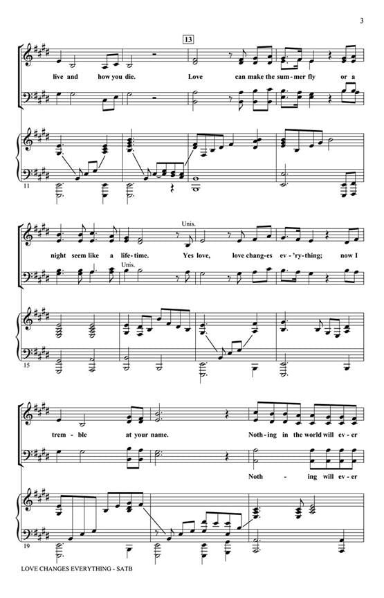 AM83320 - Love Changes Everything (Aspects of Love) - SATB Default title