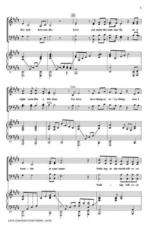 AM83320 - Love Changes Everything (Aspects of Love) - SATB Default title
