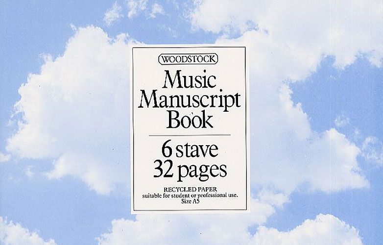 WO10448 - Woodstock Music Manuscript Paper: 6 Stave - 32 pages (A5L Recycled) Default title