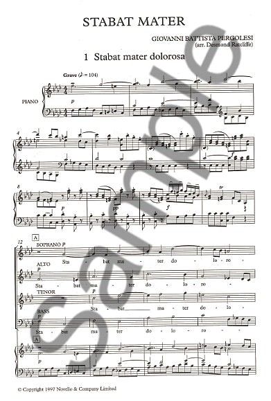 NOV072474 - Stabat Mater SATB Default title