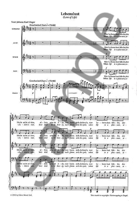 F51250X - Four Partsongs - SATB and piano Default title