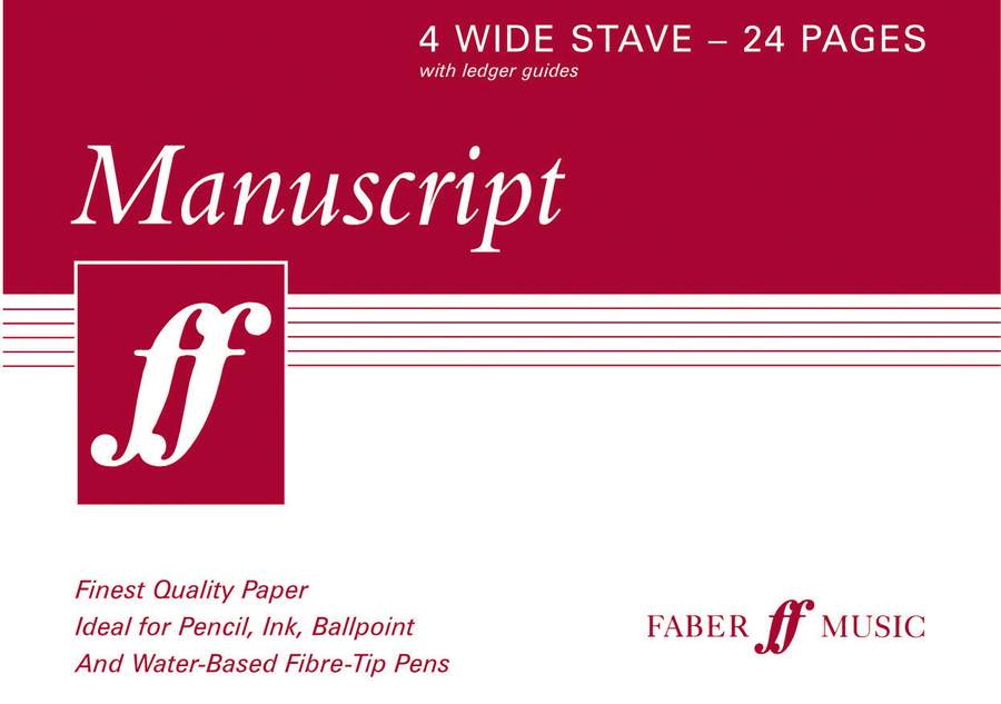 F527000 - Manuscript Book 4 wide stave - 24 pages Default title
