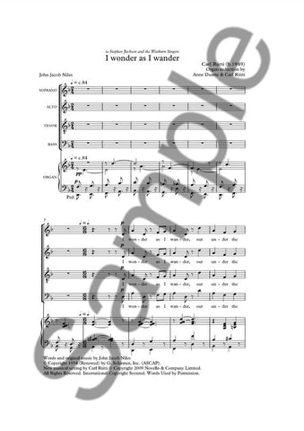 NOV040118 - Carl Rutti: I Wonder As I Wander SATB Default title