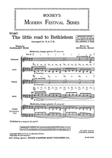 M060032448 - The Little Road to Bethlehem. Christmas Carol Default title