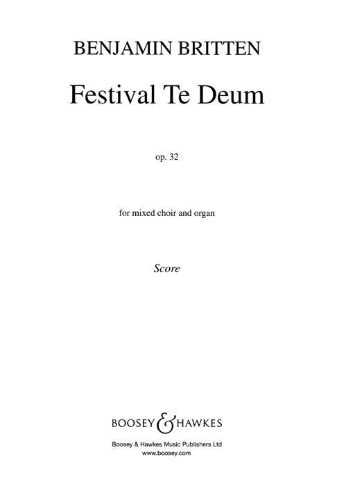 M060014260 - Festival Te Deum Op 32 - organ score Default title
