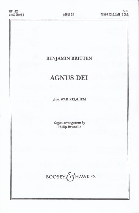 M060086083 - Britten Agnus Dei (from War Requiem): Vocal Score Default title