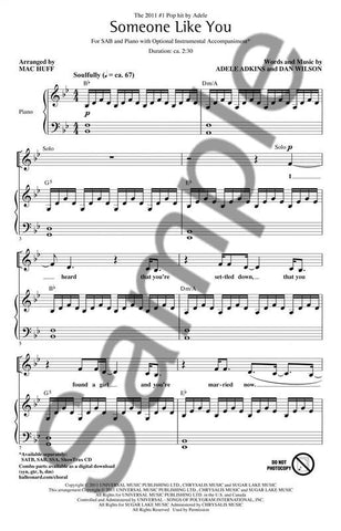 HL08202999 - Adele: Someone Like You SAB Default title
