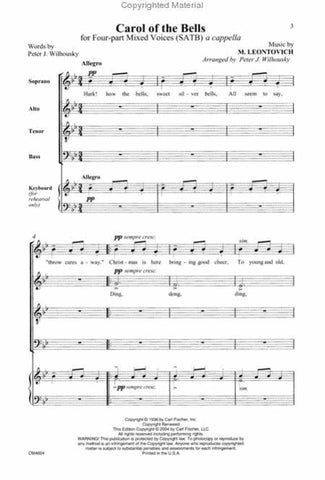 CF5406032 - Leontovich Carol of the Bells SATB a cappella Default title