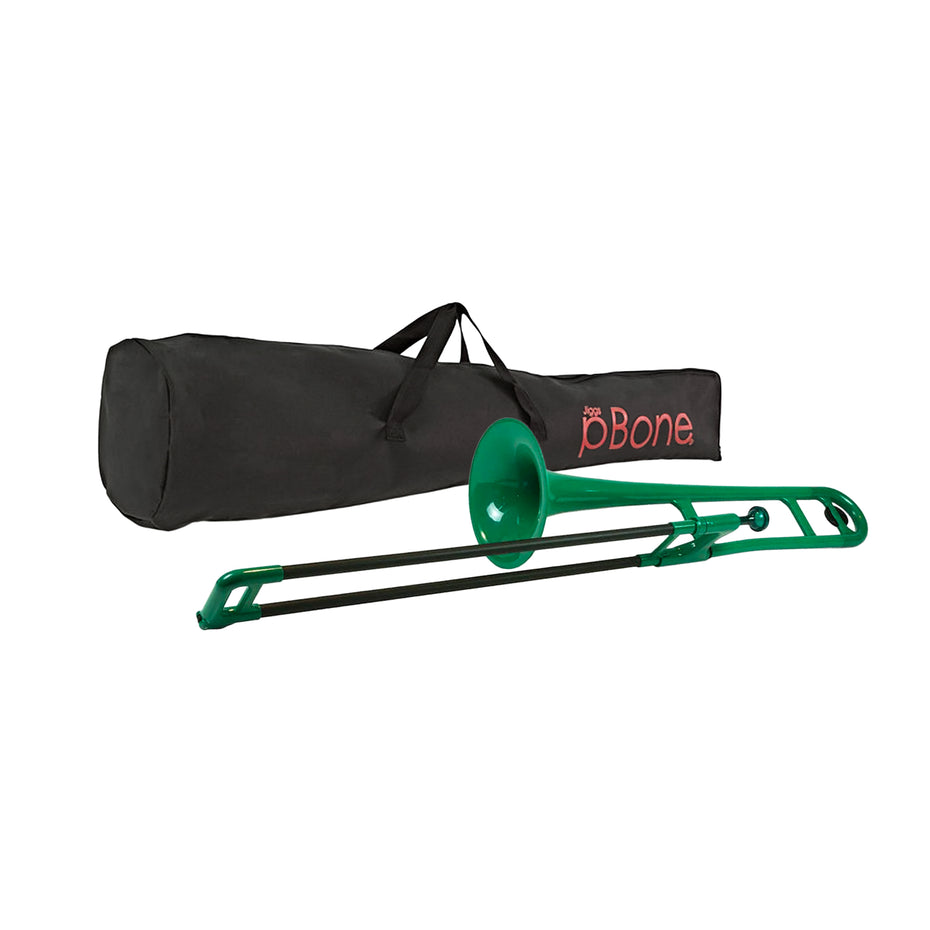 PBONE1G - pBone plastic Bb tenor trombone Green
