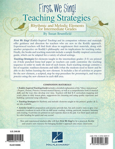 HL00140886 - Brumfield First We Sing Teaching Strategies Intermediate Resource Pack Default title