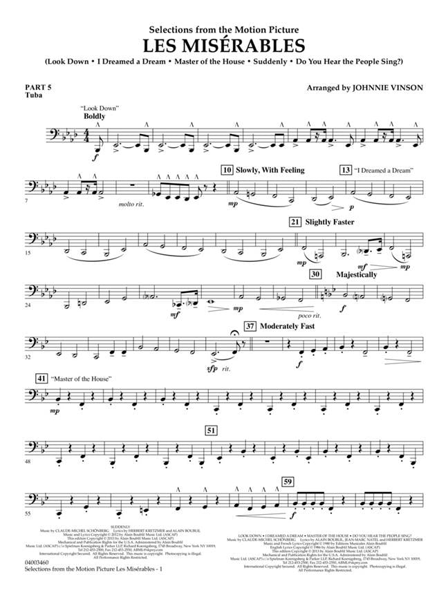 HL04003460 - Les Miserables (Selections From the Motion Picture): Flex-band Default title