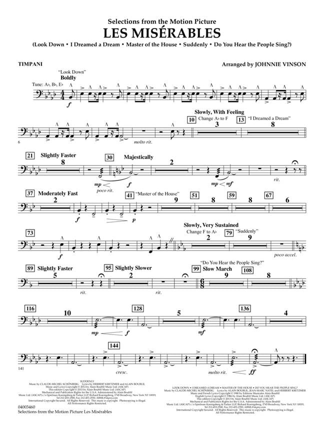 HL04003460 - Les Miserables (Selections From the Motion Picture): Flex-band Default title