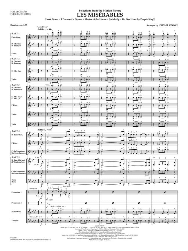 HL04003460 - Les Miserables (Selections From the Motion Picture): Flex-band Default title