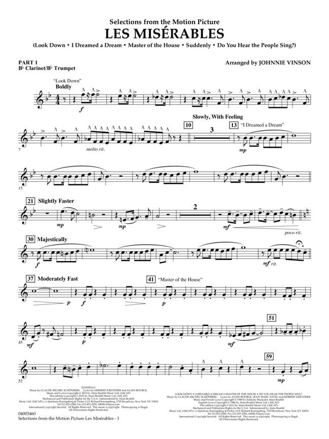 HL04003460 - Les Miserables (Selections From the Motion Picture): Flex-band Default title
