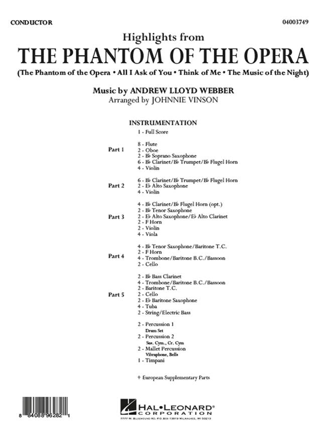 HL04003748 - Highlights from Phantom of the Opera - Flex-Band Default title