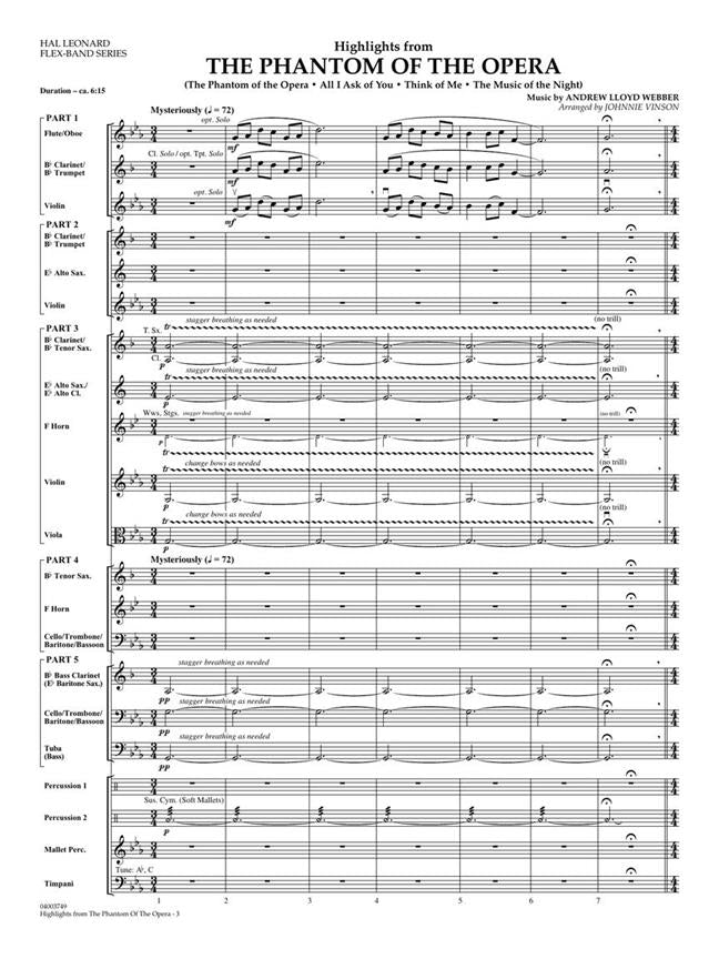 HL04003748 - Highlights from Phantom of the Opera - Flex-Band Default title