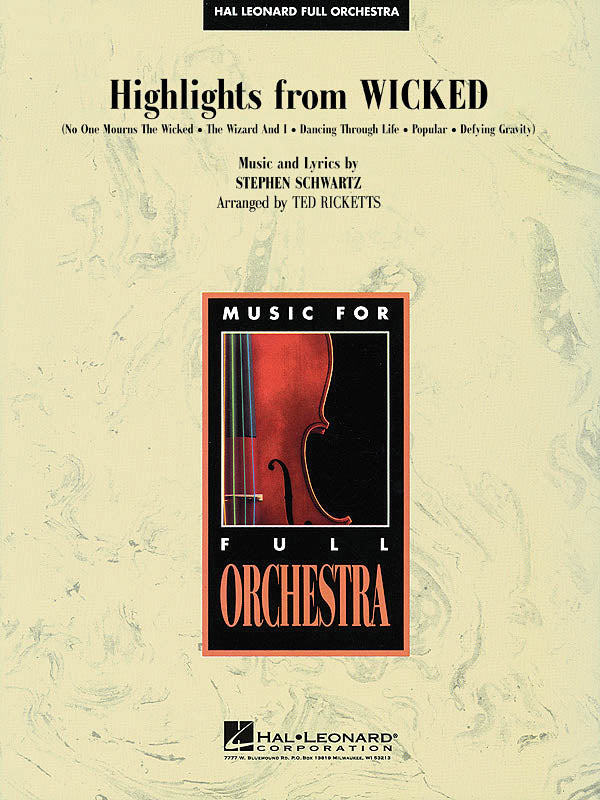 HL04490457 - Highlights From Wicked: HL Full Orchestra Default title