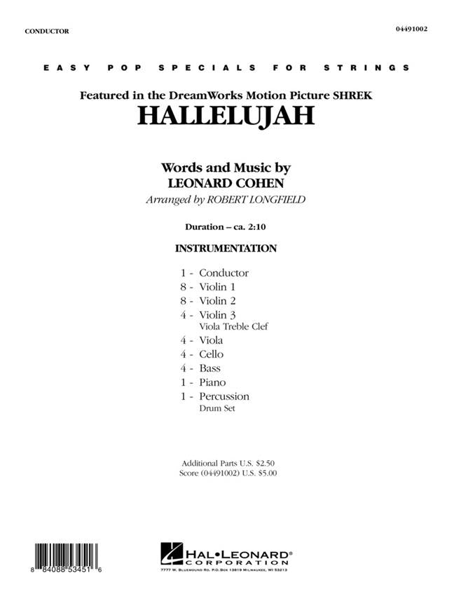 HL04491001 - Hallelujah: Pop Specials For Strings Default title