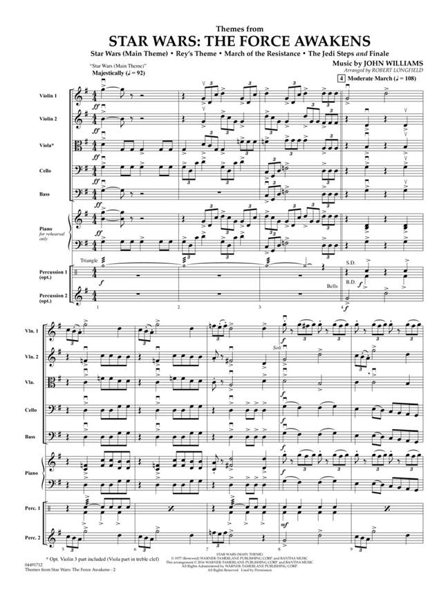 HL04491711 - Themes from Star Wars: The Force Awakens: Pop Specials for Strings A1