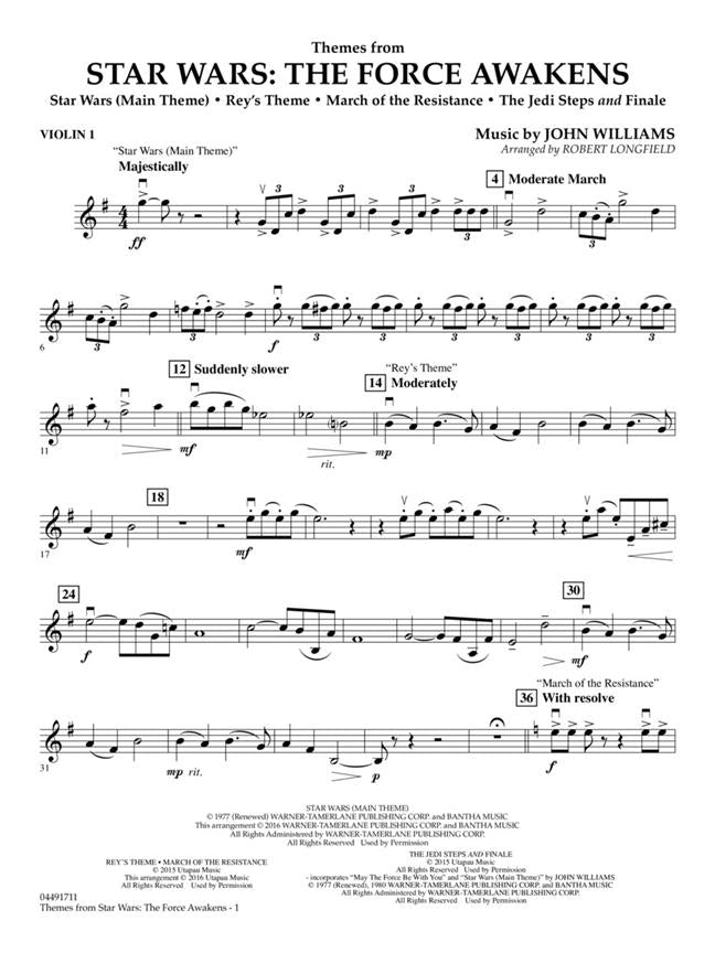 HL04491711 - Themes from Star Wars: The Force Awakens: Pop Specials for Strings A1