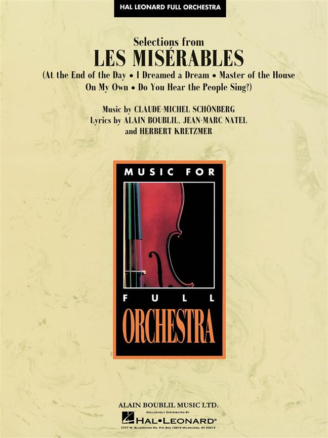 HL04500768 - Selections From Les Miserables: Full Orchestra Default title