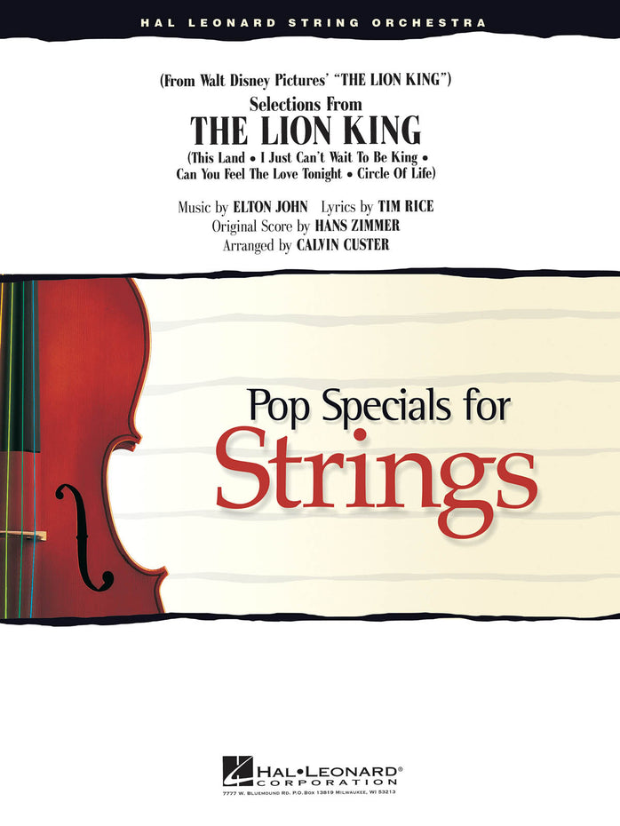 HL04626000 - Selections from The Lion King: Pop Specials for Strings Default title