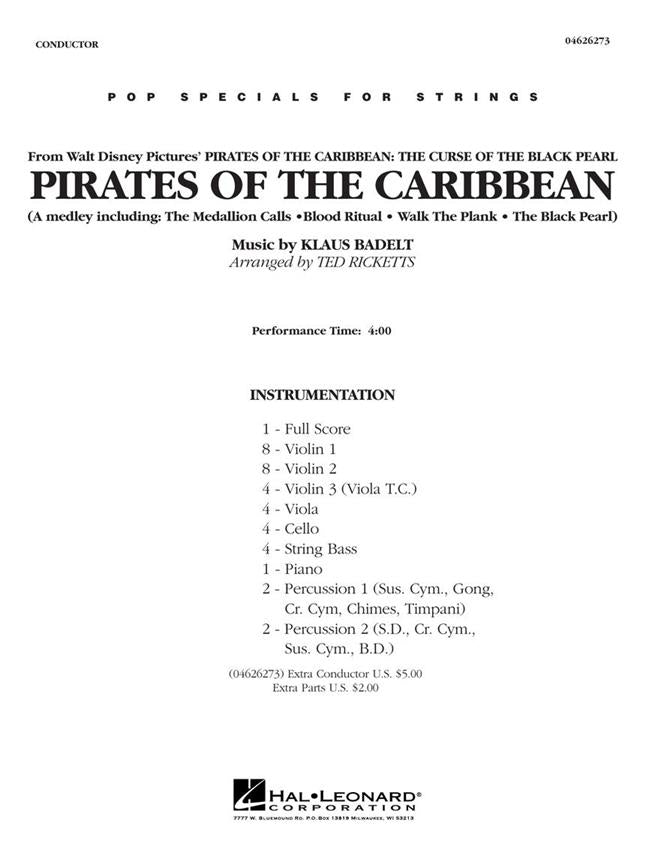 HL04626272 - Pirates of the Caribbean: Pop Specials for Strings Default title