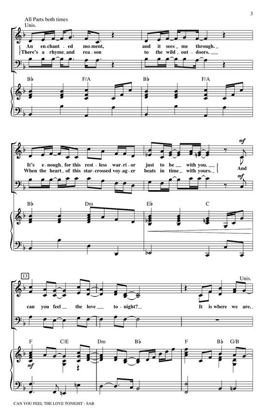 HLD08200266 - Elton John: Can You Feel the Love Tonight (The Lion King) - SAB Default title