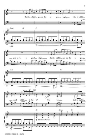 HL08202548 - Black Eyed Peas: I Gotta Feeling - SATB Default title