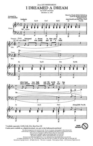 HL08225101 - I Dreamed A Dream (Les Miserables) (SATB) Default title